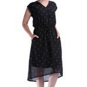 Overwatch Logo Dress Small Black Gray Midi Semi Sheer